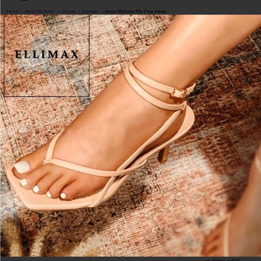 NIB Anne Michelle Flip Flop Heels Size 9